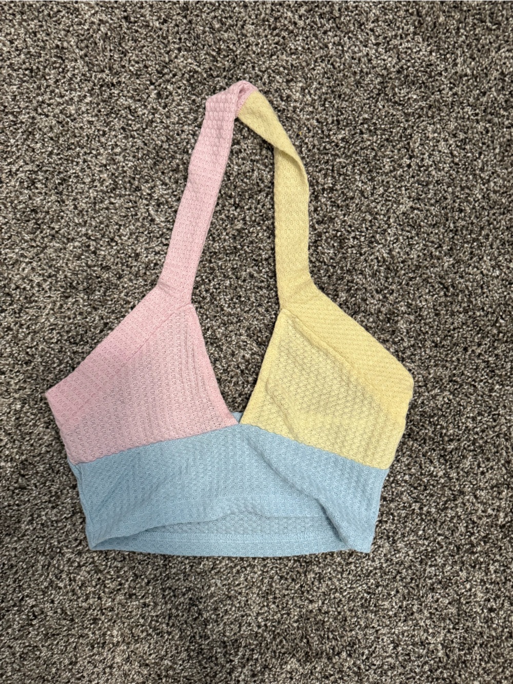 SHEIN Pastel Knit Top— Light Blue, Pastel Yellow, Soft Pink